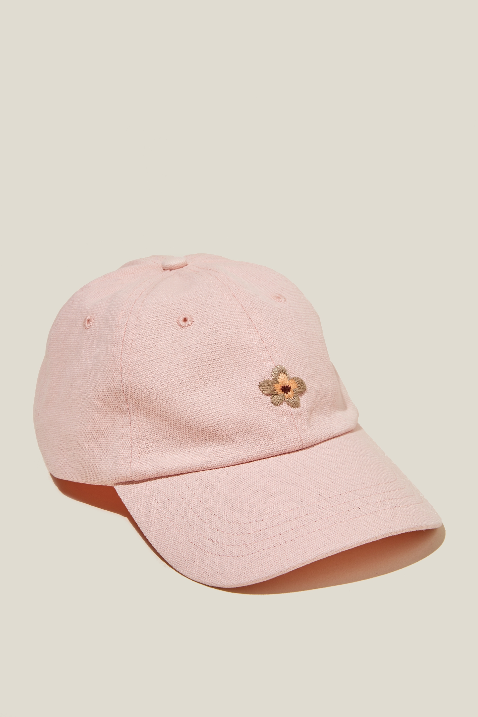Rubi - Classic Dad Cap - Single flower motif/pink