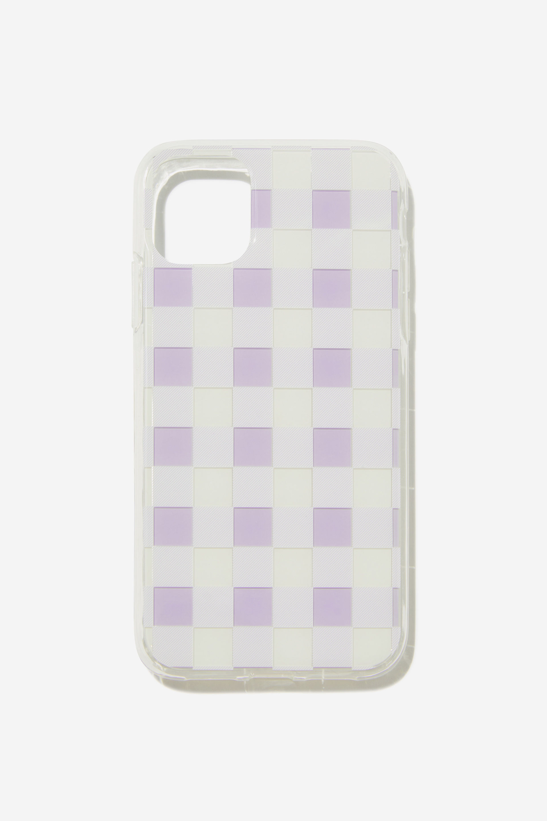 Typo - Graphic Phone Case Iphone 11 - Soft lilac gingham