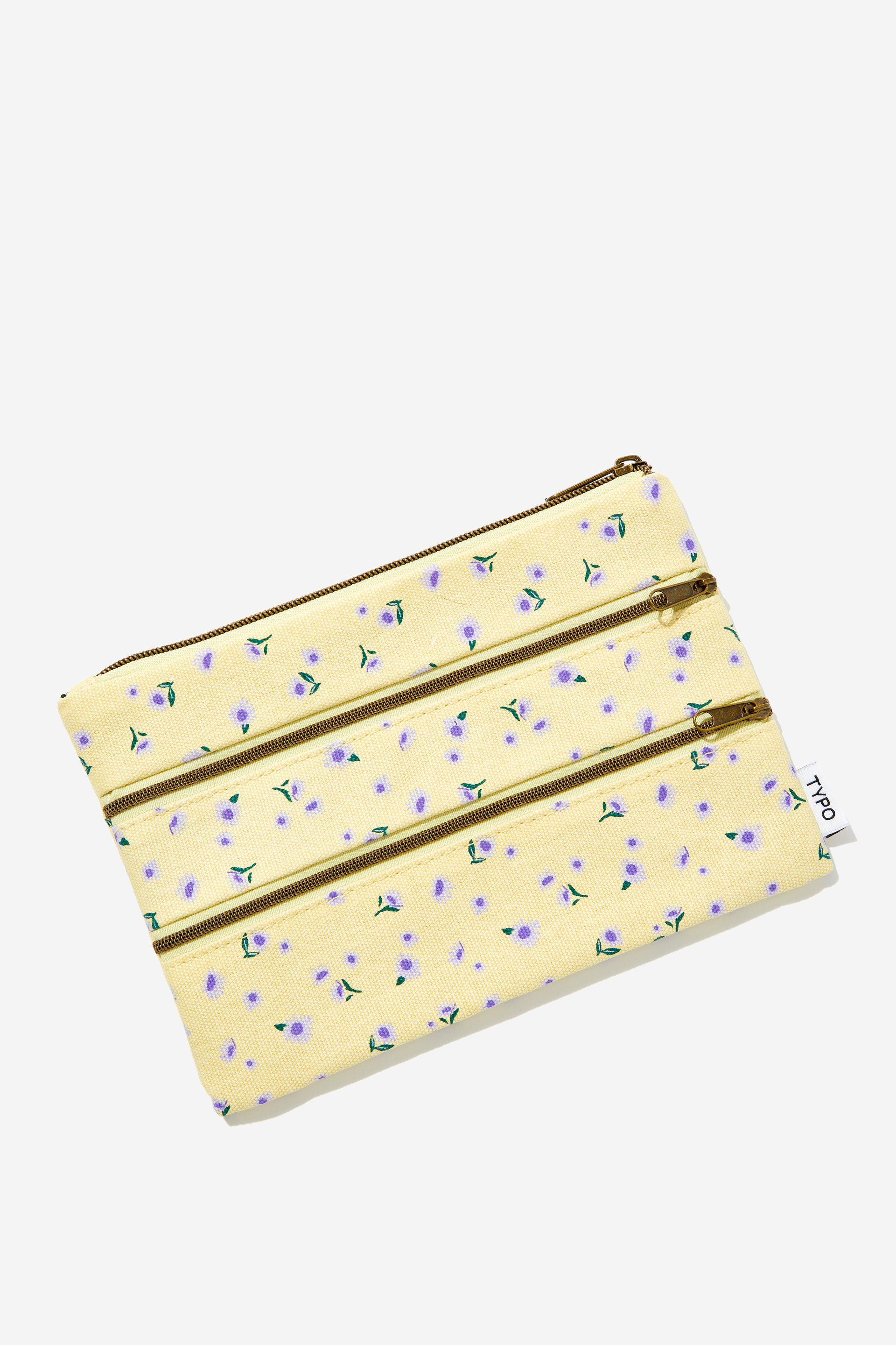 Typo - Double Campus Pencil Case - Daisy ditsy butter