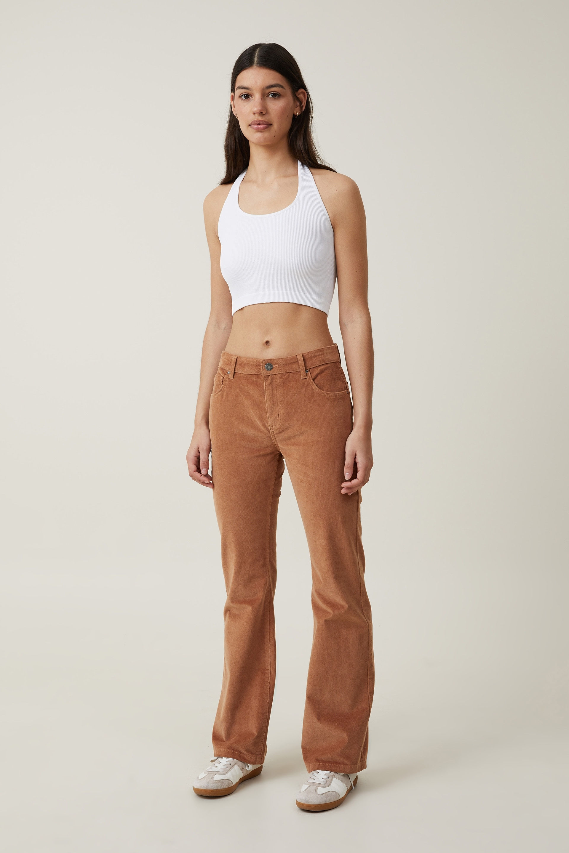 Cotton On Women - Cord Stretch Bootcut Flare Jean - Pinecone