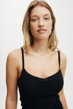 Airy Soft Picot Cami Set - True Black,  - example image 2