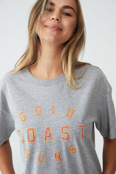 Afl Womens Textured Club T-Shirt, GOLD COAST