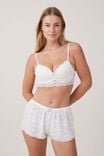 Butterfly Lace Wirefree Lift Bra, CREAM - alternate image 1