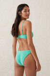 Refined High Side Brazilian Bikini Bottom, FRESH GREEN METALLIC - alternate image 3