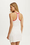 Airy Soft Branded Cami Nightie, SMOOTH MYA HEART COCONUT MILK/CHEEKY CHERRY - example image 3