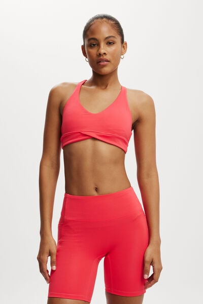Ultra Soft Elastic Racer Crop, FRENCHIE RED