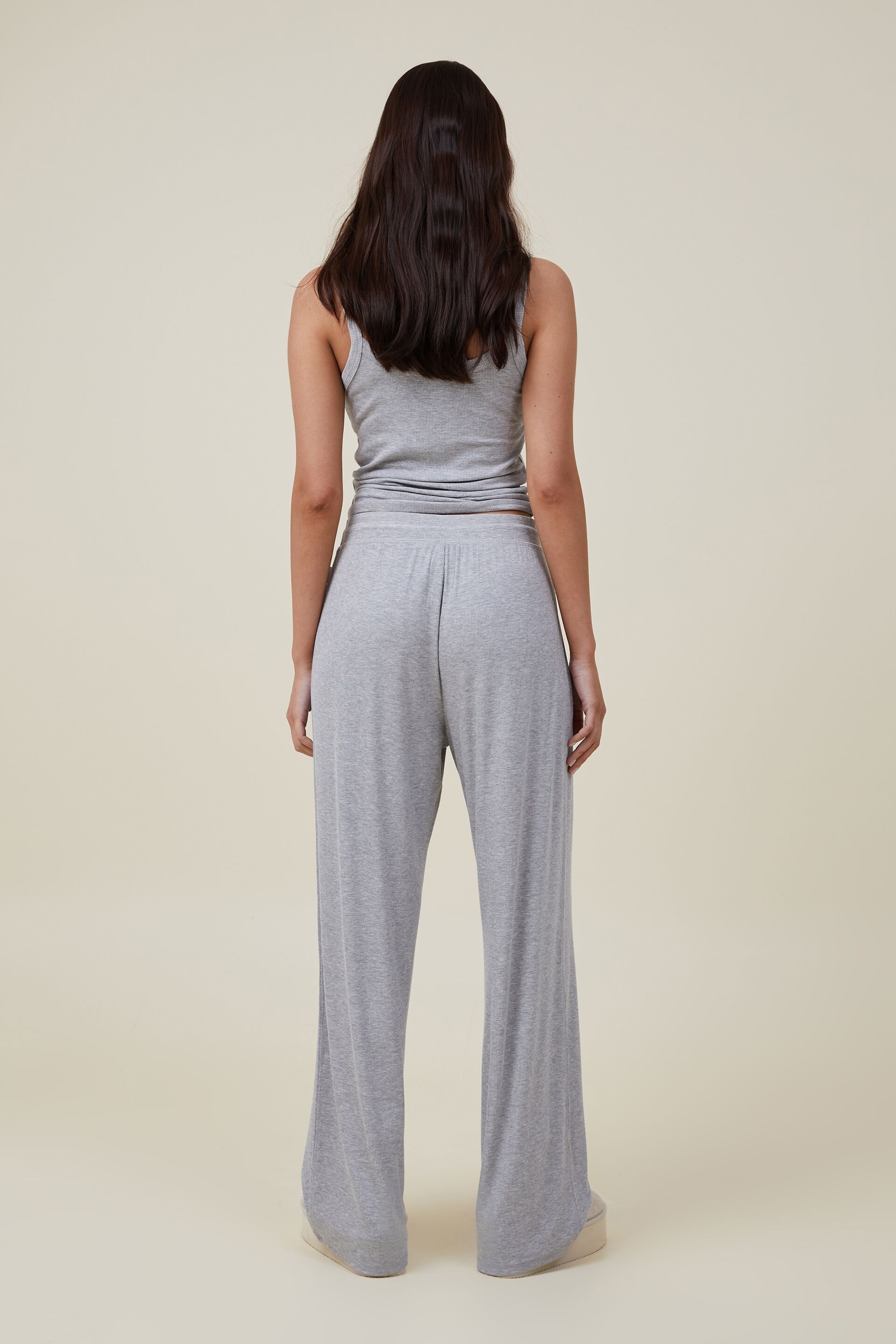 Buy Grey Organza Wide Leg Pants Online | The Label Life