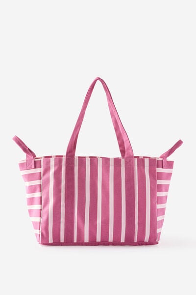 Stripe Carry All Tote, SUNDRIED ROSE STRIPE