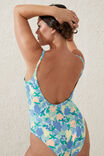 Thin Strap Low Scoop One Piece Cheeky, SALADE DE FRUITS - alternate image 2