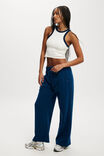 Relaxed Wide Leg Trackpant, NAVY PEONY - alternate image 1