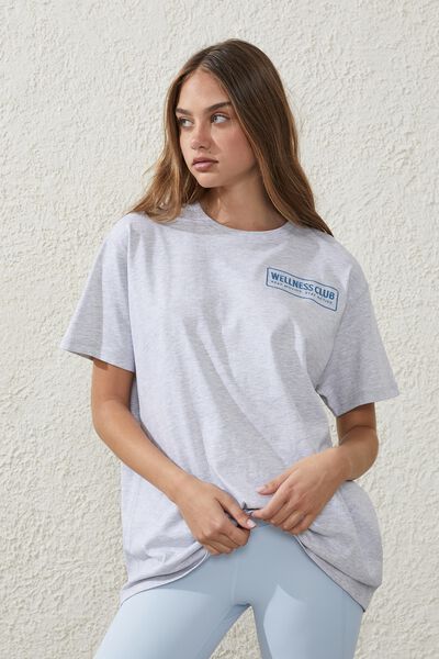 Camiseta - Active Graphic Tshirt, GREY MARLE/WELLNESS CLUB