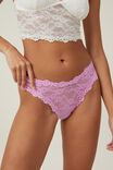 Stretch Lace Thong Brief, DIGITAL ORCHID - alternate image 2