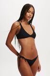 High Apex Bikini Top, BLACK CRINKLE - alternate image 1