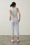 Lifestyle Cropped Gym Trackpant, CLOUDY GREY MARLE - alternate image 3