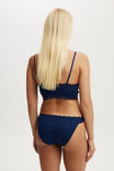 Organic Cotton Ruffle Bikini Brief, VOYAGE BLUE POINTELLE - alternate image 3