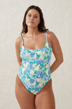 Thin Strap Low Scoop One Piece Cheeky, SALADE DE FRUITS - alternate image 4
