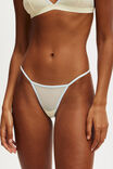 Sporty Mesh Tanga G String Brief, LEMON ICING/BALLARD BLUE - example image 2