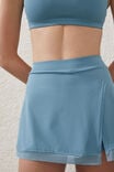 On Track Mesh Trim Skirt, STONE BLUE - alternate image 2