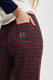 Flannel Boyfriend Boxer Pant Personalised, CHRISSY CHECK/RED - alternate image 4