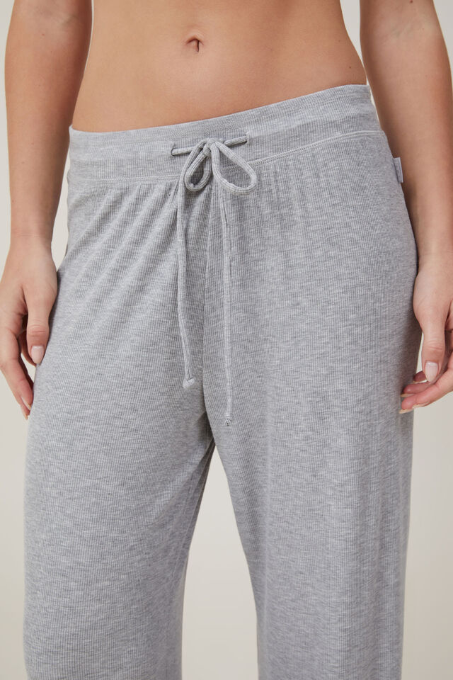 Sleep Recovery Asia Fit Wide Leg Pant, GREY MARLE RIB