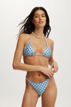 Micro String Thong Bikini Bottom, MISSY SPOT SEASIDE BLUE - example image 4