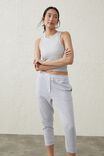 Lifestyle Cropped Gym Trackpant, CLOUDY GREY MARLE - alternate image 4