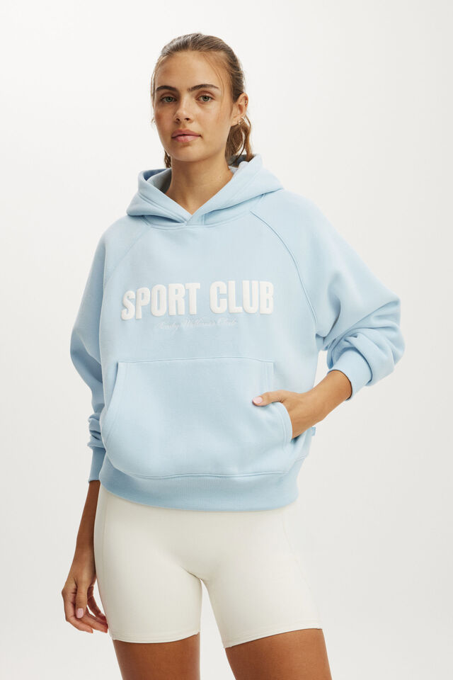 Plush Premium Graphic Raglan Hoodie, BLUE VISION/SPORT CLUB