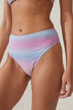 Highwaisted Cheeky Bikini Bottom, SIERRA OMBRE SUNSET METALLIC - alternate image 2