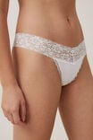 Everyday Lace Comfy Thong, CREAM - alternate image 2