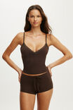 Dreamy Soft Tie Micro Short, TOFFEE BEAN - example image 4