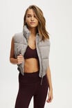 The Mother Puffer Crop Vest, DESERT GREY - alternate image 1