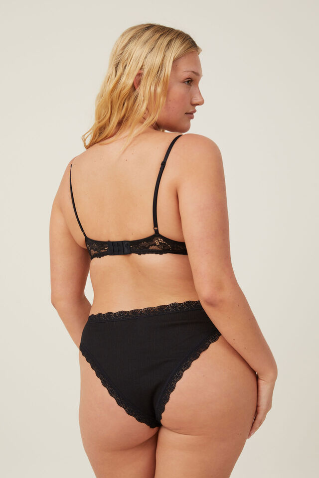 Organic Cotton Lace Cheeky Brief