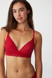 Ultimate Comfort Lace Wirefree Bra, LUCKY RED