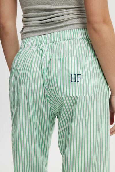 Personalised Boyfriend Boxer Pant, GREEN/NAVY/WHITE STRIPE