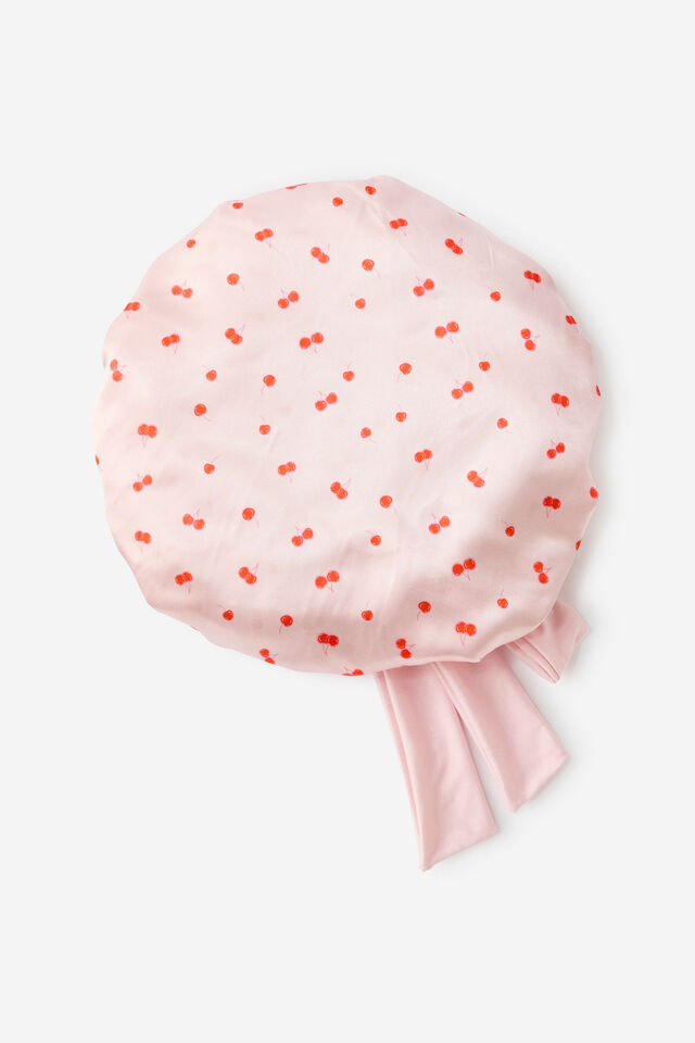 Satin Sleep Bonnet, SASHA CHERRY/PINK KISS