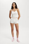 Pointelle Picot Sleep Top, COCONUT MILK - example image 4