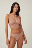 Stretch Lace Cheeky Brief, NOUGAT - alternate image 4