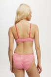 Organic Cotton Pointelle Bralette, LOLA CHECK RED/PINK - alternate image 3