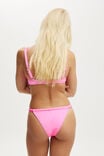 Gathered Thick Strap Brazilian Bikini Bottom, PINK SORBET - alternate image 3