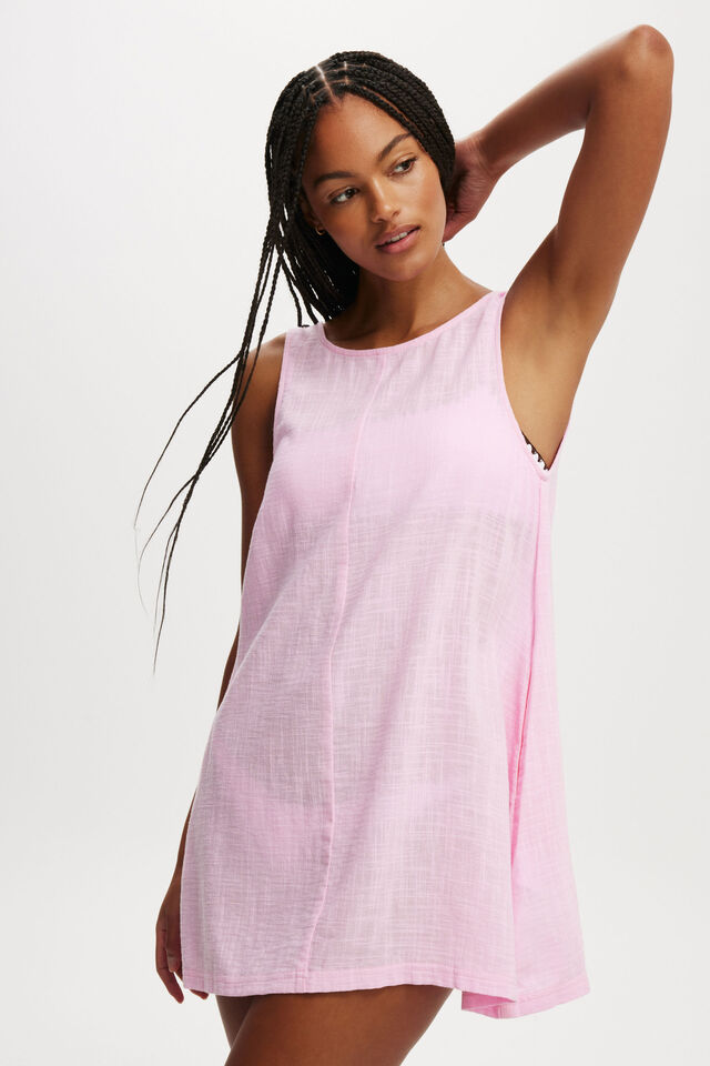 The Essential Beach Mini Dress, WASHED PALE PINK