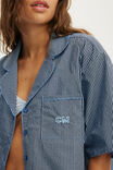 Personalised Cotton Soft Short Sleeve Set, ZOE STRIPE DAYDREAM BLUE/MOON TIDE - example image 2