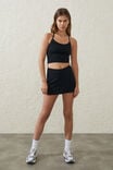 Saia - Rib Front Split Skirt, BLACK - vista alternativa 1