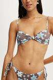 Knot Micro Bandeau Bikini Top, BOHO TROPICAL FLORAL TAUPE - example image 2