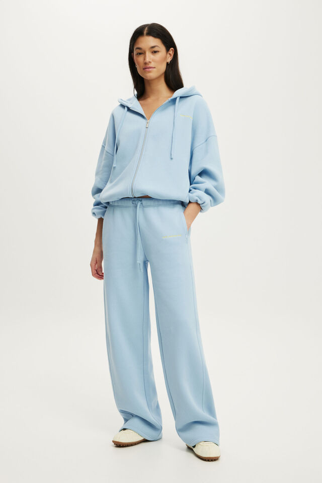 Plush Oversized Cocoon Zip Through, CAMPUS BLUE