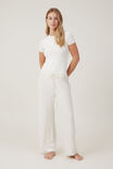 Soft Lounge Short Sleeve Bodysuit, WHISPER WHITE - alternate image 4