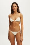 Tiny Strappy Triangle Bralette, BEC SPOT BANANA CREAM - example image 1