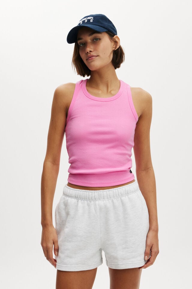 Active Core Rib Racer Tank, MILLENNIAL PINK