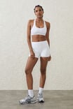 Shorts - Ultra Luxe Mesh Shortie Short, WHITE - vista alternativa 1