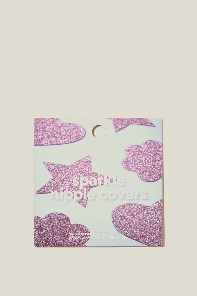 Sparkle Nipple Covers 3Pk, SPARKLE PINK JELLY 3PK