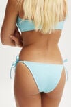 Fixed Tie Side Brazilian Bikini Bottom, PARADISE BLUE CRINKLE - alternate image 2